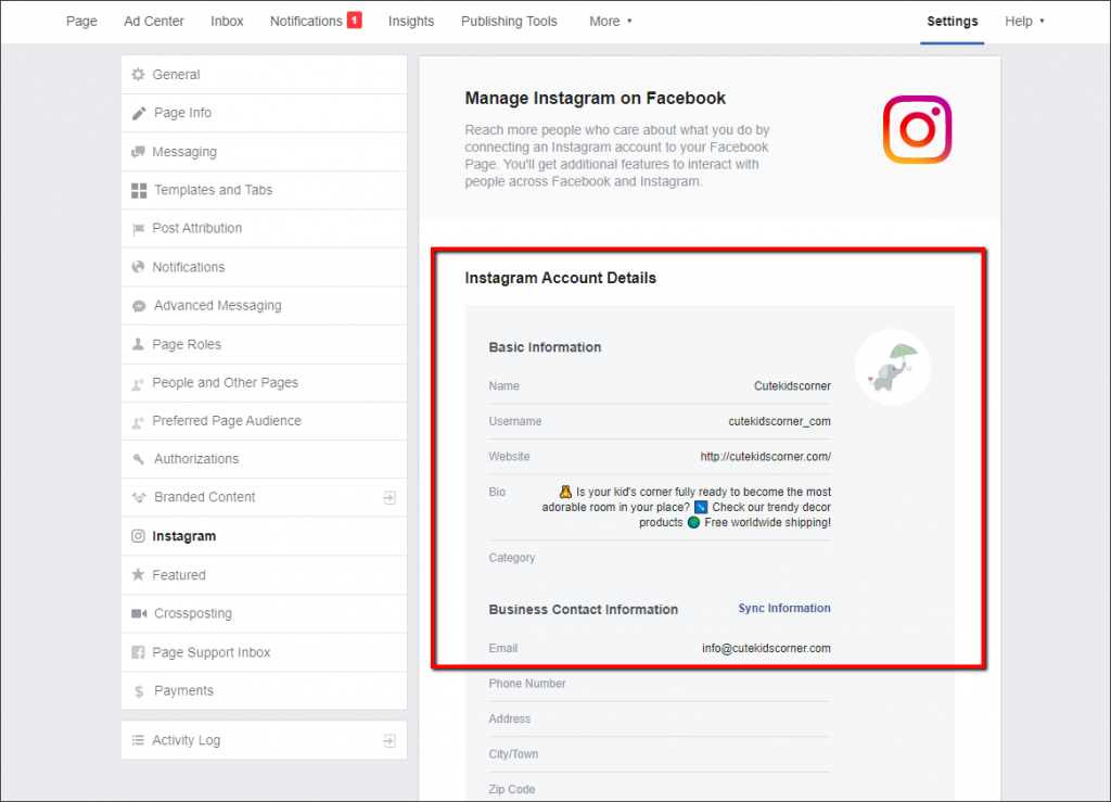 Step 5.2. Create and set up your store accounts in social networks:  Instagram Business Account - Dropship Club